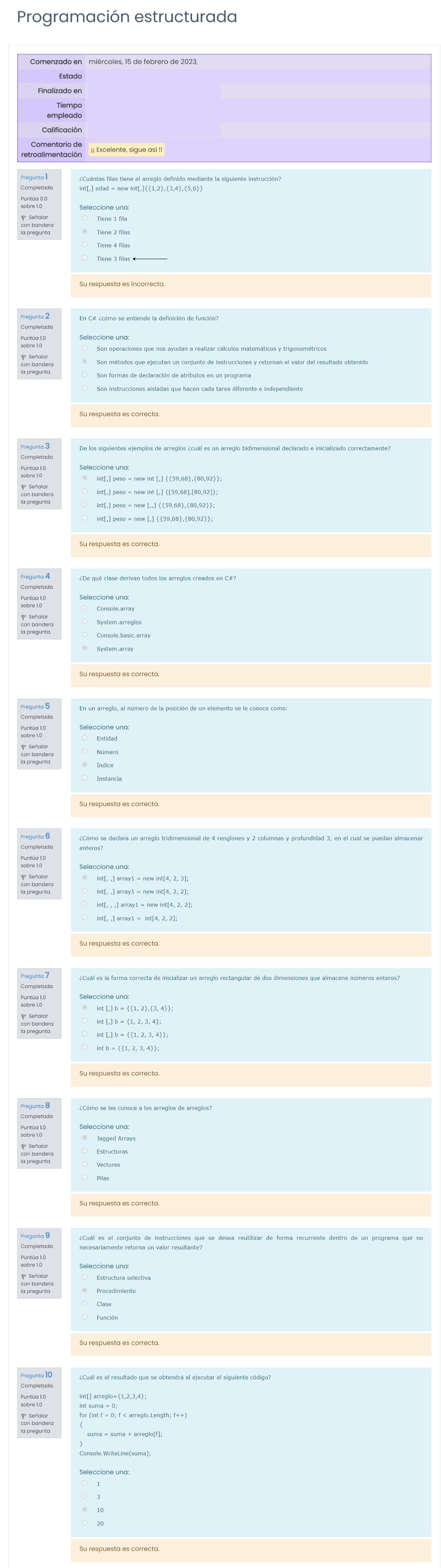 Examen Semana 6 -programacion Estructurada - Computación - Studocu