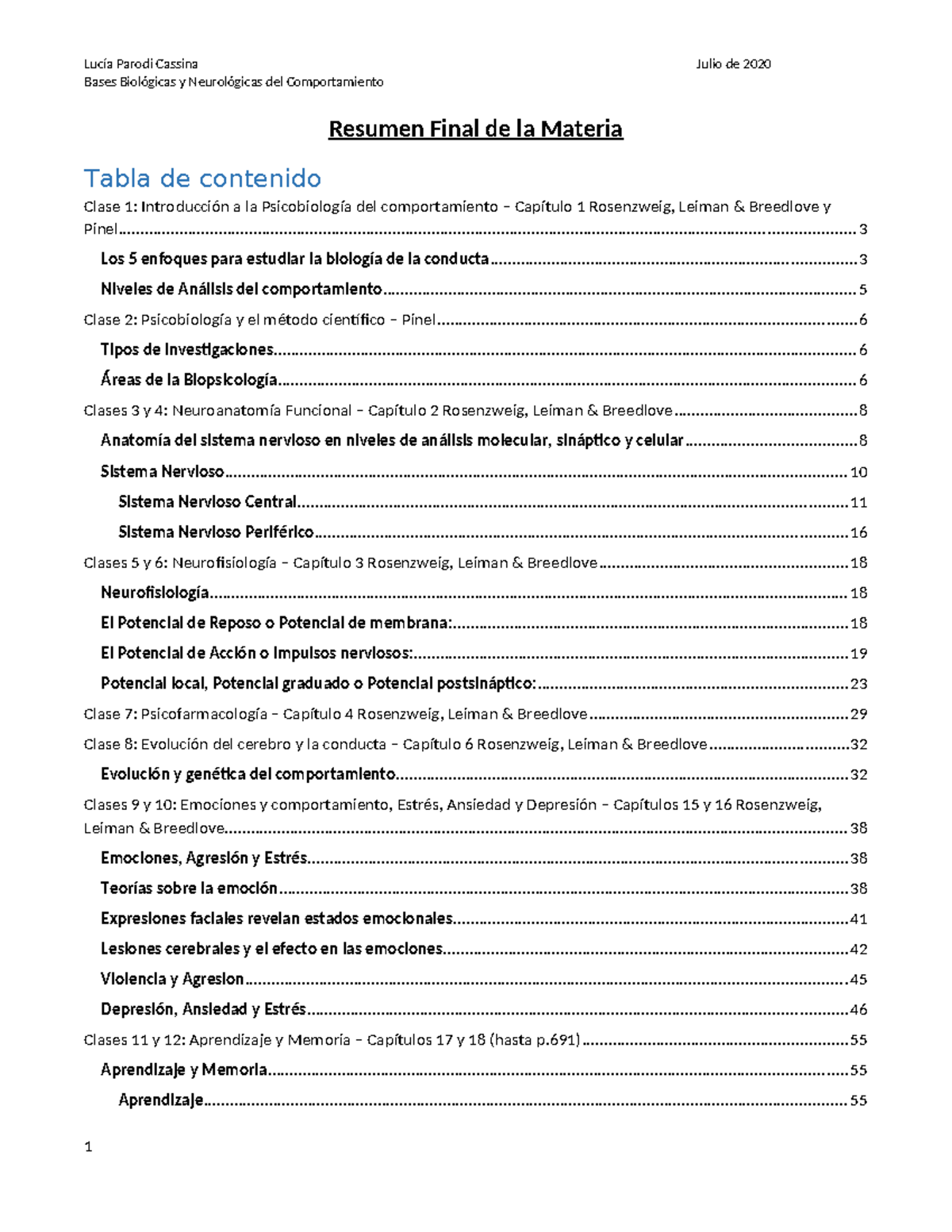 Resumen Final Bases Bio - Bases Biológicas y Neurológicas del ...