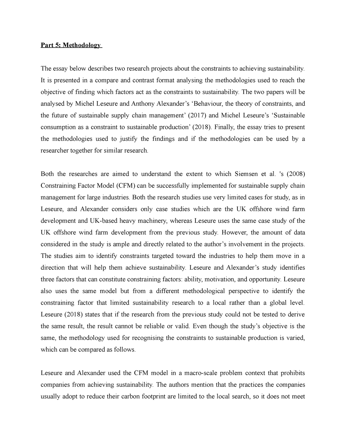 1100-2 - Compare and contrast methodologies - Part 5: Methodology The ...