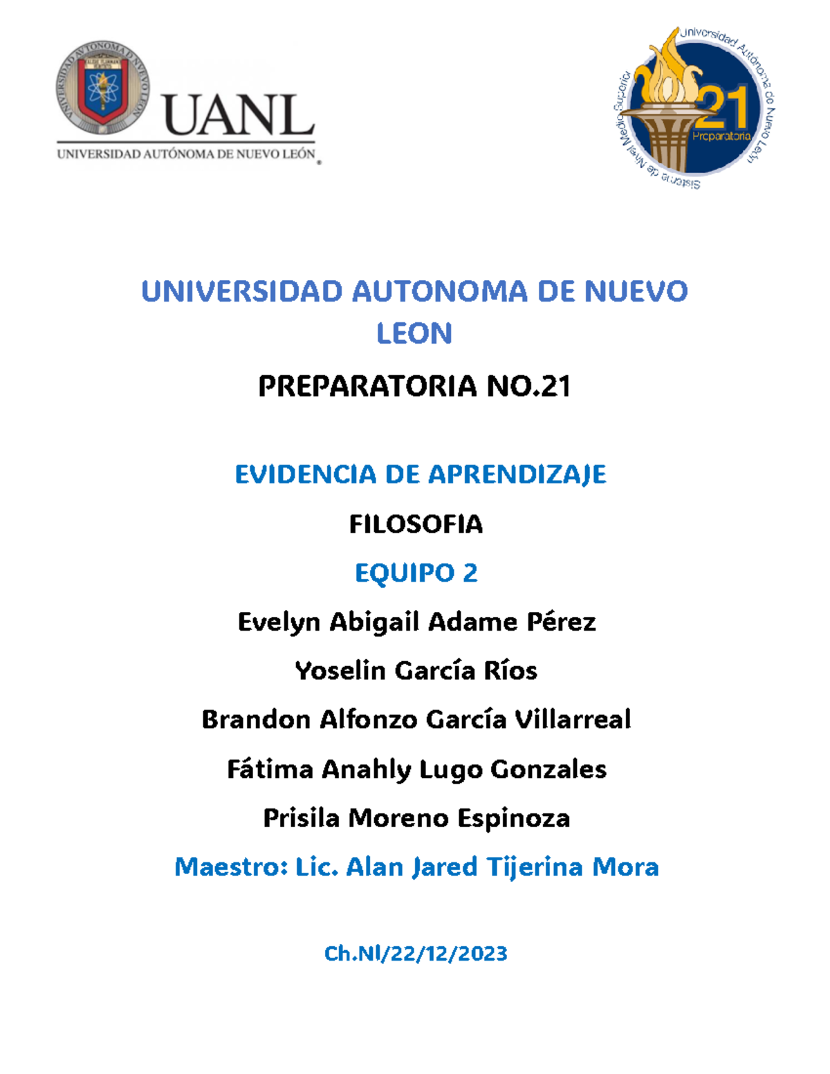 EVA F EQ2 E4 - evidencia etapa4 - UNIVERSIDAD AUTONOMA DE NUEVO LEON ...