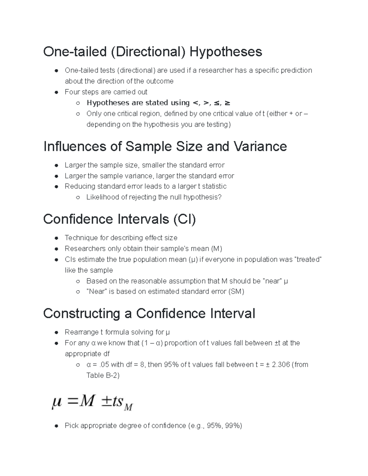 directional one tailed hypothesis example