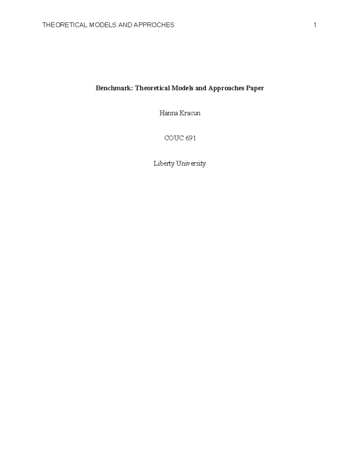 Benchmark Theoretical Models and Approaches Paper - These clients can ...