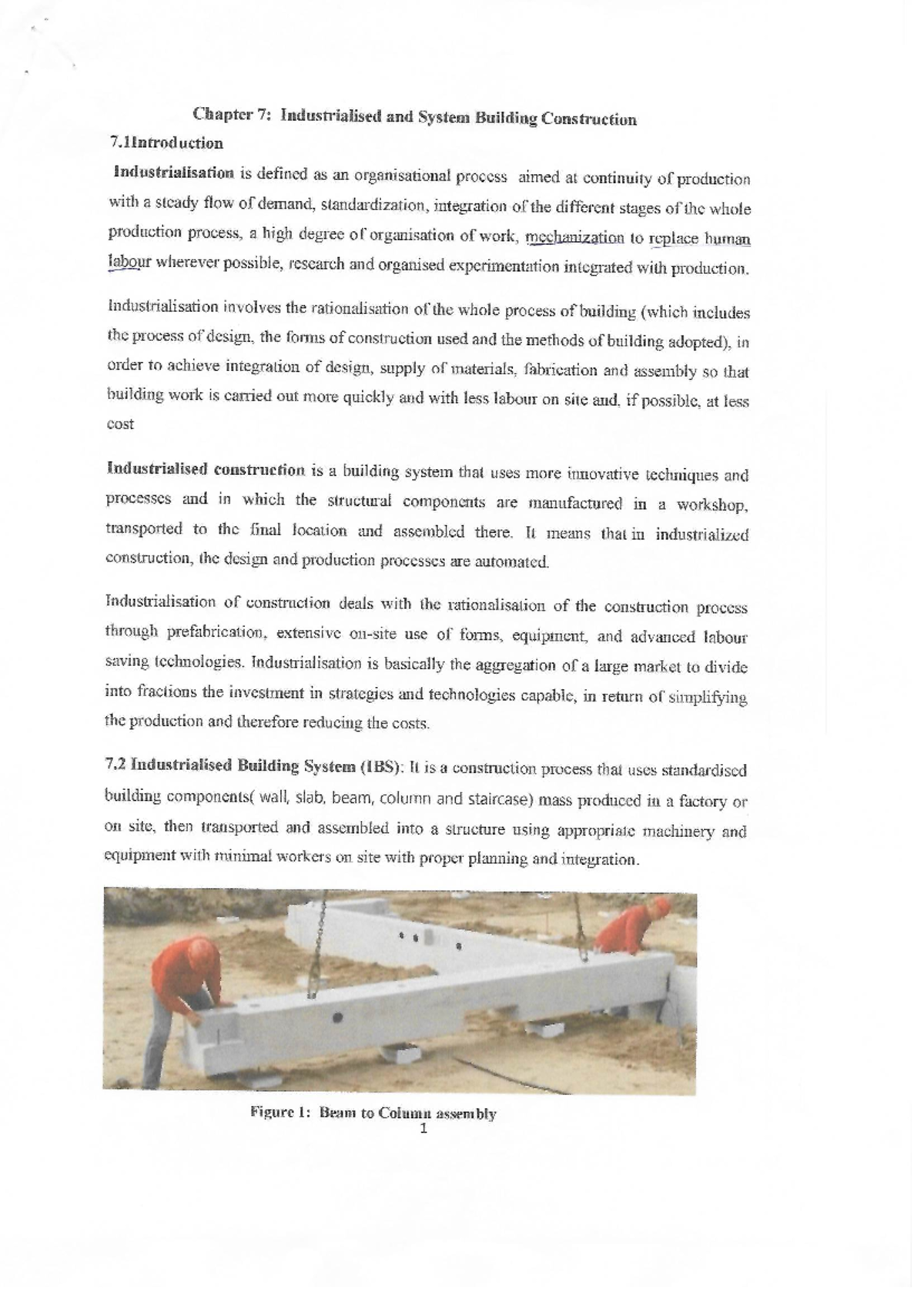 CT Notes - Construction - Chapter 7: Industrialised and System Building ...