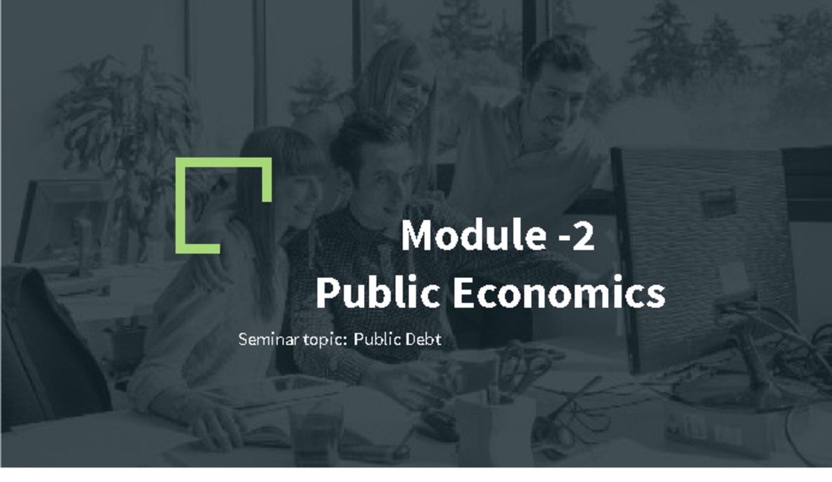 FE - Guicci - Module - Public Economics Seminar topic: Public Debt ...