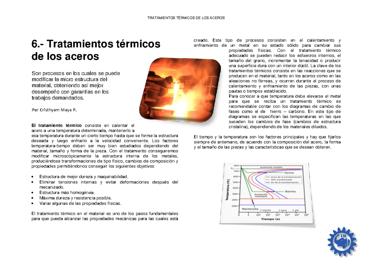 Tratamientos-térmicos 1 - 6.- Tratamientos Térmicos De Los Aceros El ...