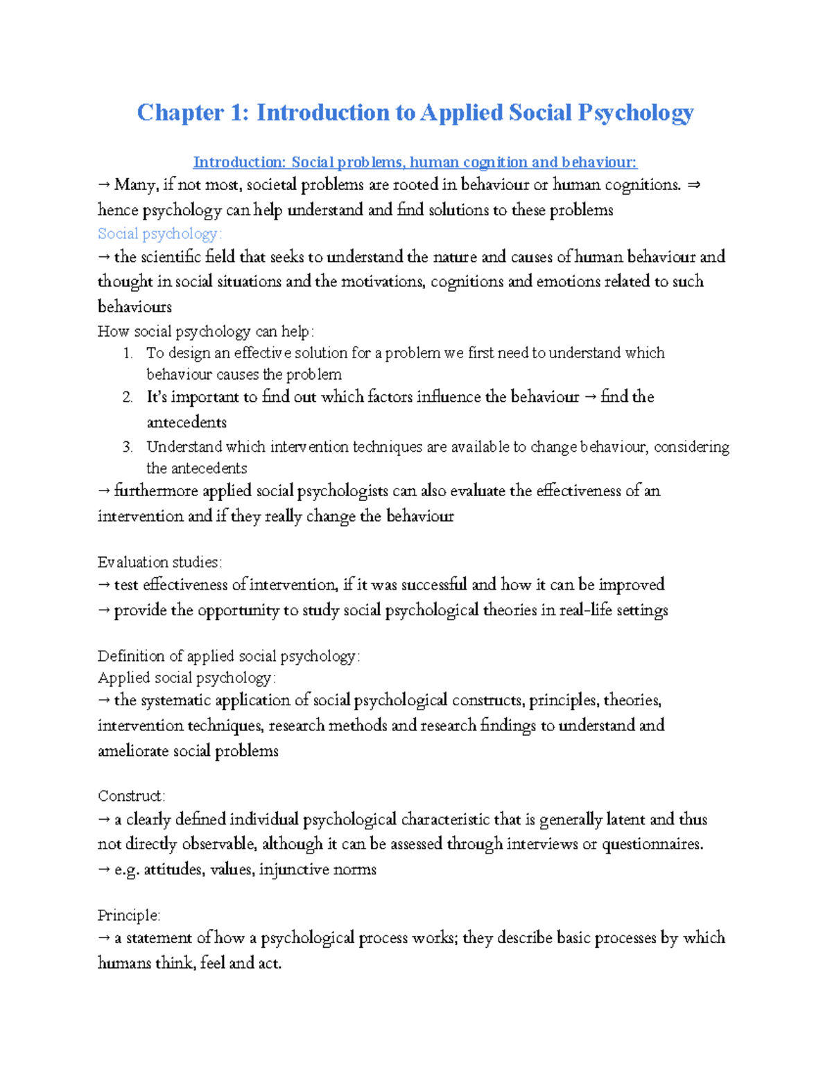 Chapter 1 - Applied Social Psychology: Understanding and Managing ...