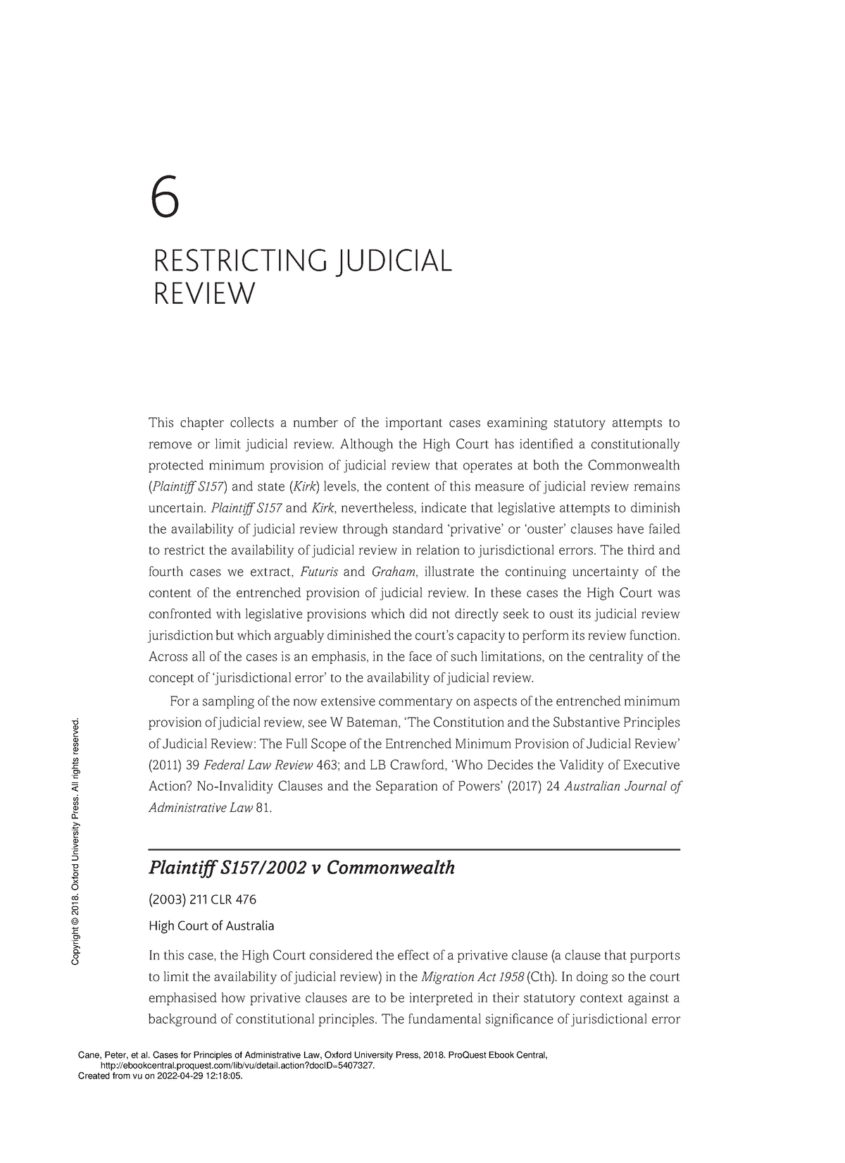 principles of judicial review in administrative law