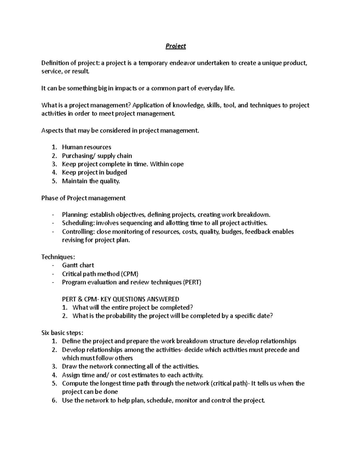 What Is A Project Definition Document