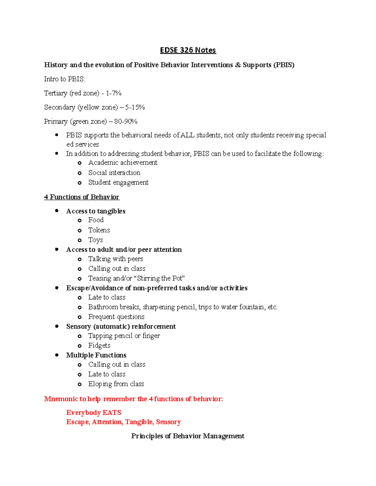 All 326 Notes - From Dr. Jason Robinson's class, attended his class ...