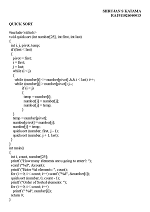 DSA E-lab Session 1 and 2 ( all 20 question ) - SESSION 1:- In the ...