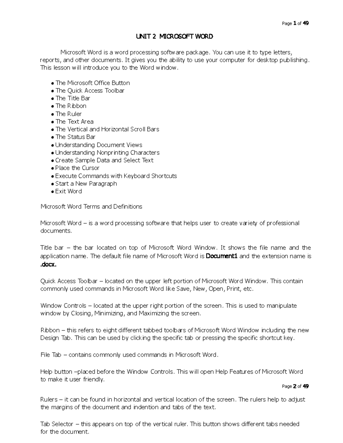 Comp 211 Unit II - The supremacy business company's case study - Page 1 ...