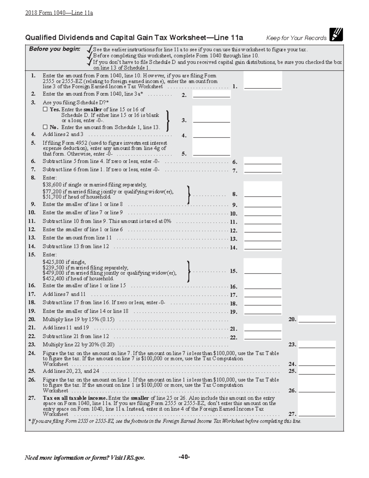 ACC 330 Qualified Dividends and Capital Gain Tax Worksheet - ACC330 ...