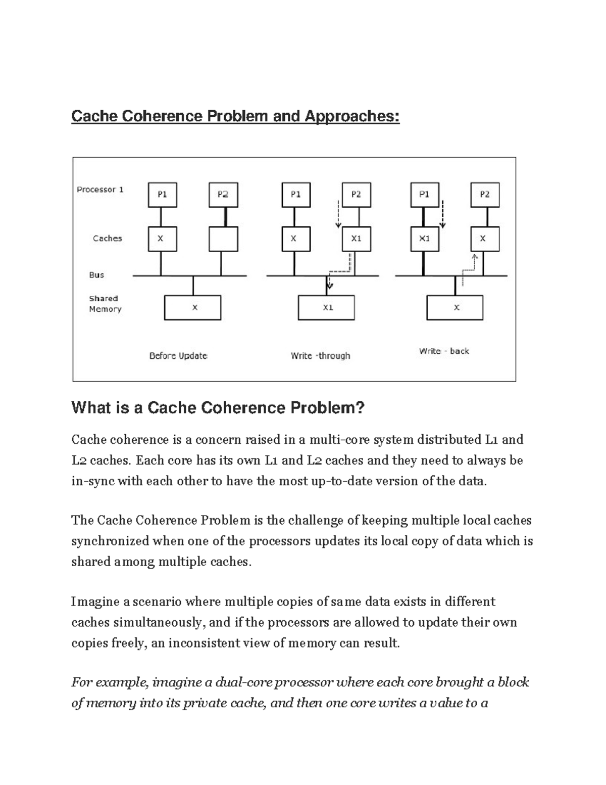 cache-coherence-coa-notes-cache-coherence-problem-and-approaches