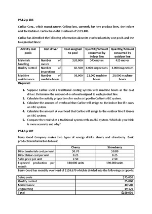 abc cost accounting case study analysis