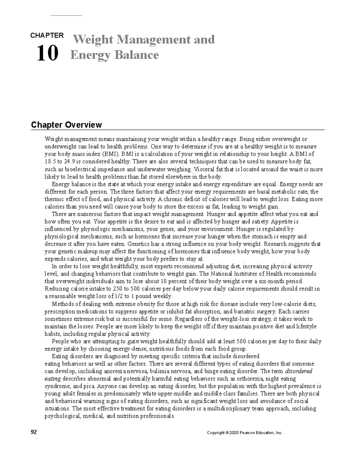 chapter-ten-notes-2-weight-management-weight-management-and-energy