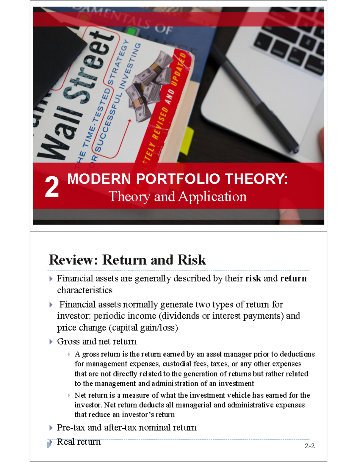 Lecture+02+-+Modern+Portfolio+Theory - MODERN PORTFOLIO THEORY: Theory ...