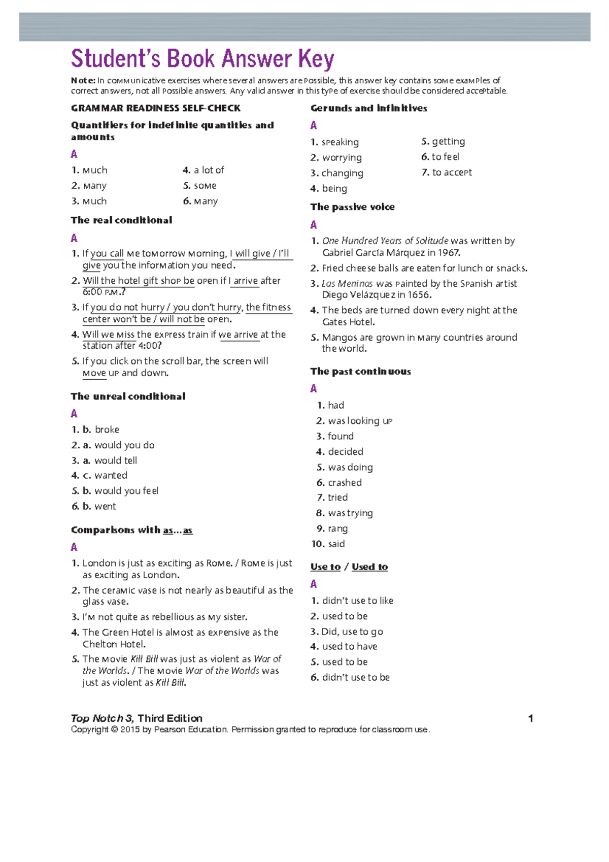 Topnotch3thirdeditionanserkey2pdf compress Top Notch 3, Third
