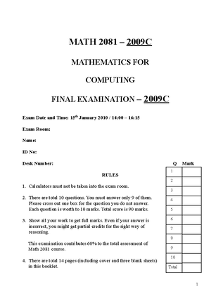Exam 24 july 2012, questions and answers - MATH MATHEMATICS FOR ...