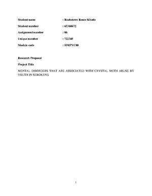 Research Proposal - TITLE: AN EXPLORATORY STUDY INTO THE IMPACT OF ...