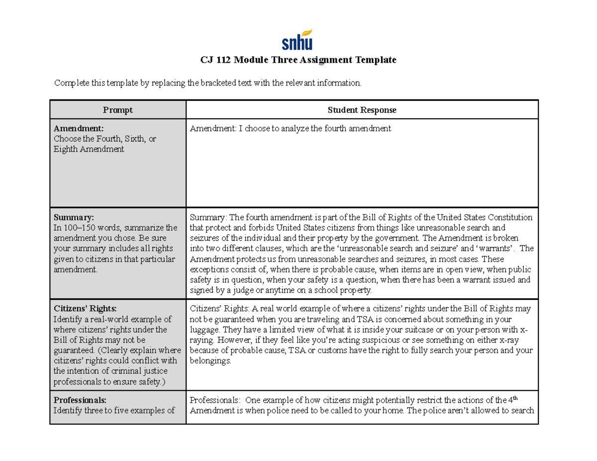 CJ 112 Module Three Assignment Template - CJ 112 Module Three ...