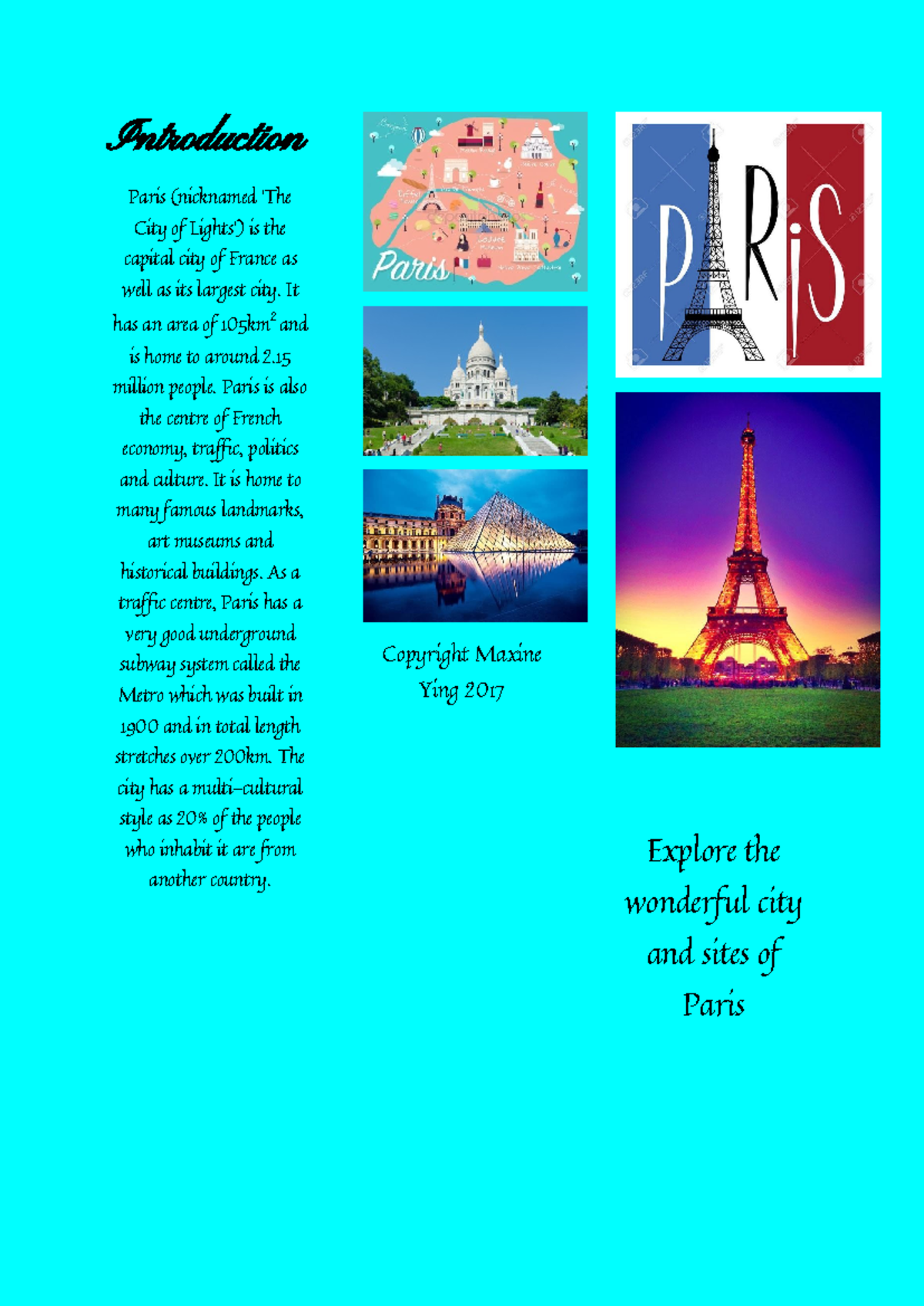 Paris - Introduction Paris (nicknamed ‘The City of Lights’) is the ...