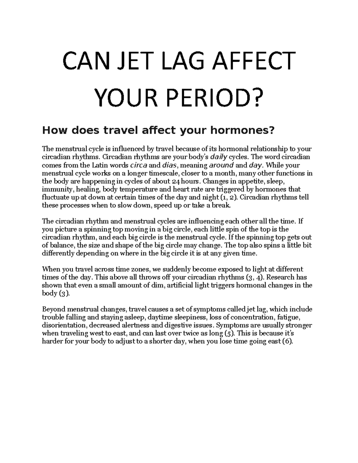 LL AFFECT OF JET LAG ON HEALTH AND WHAT IS IT. CREDITS TO THE OWNER