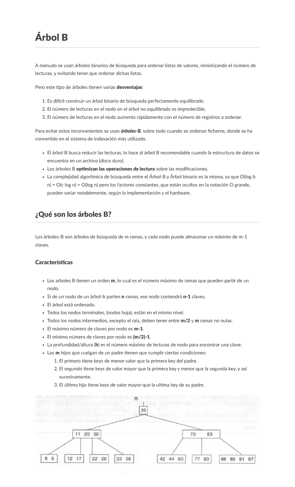 Arboles B B+ - Asignatura ICI 2240 Estructura De Datos - Árbol B A ...