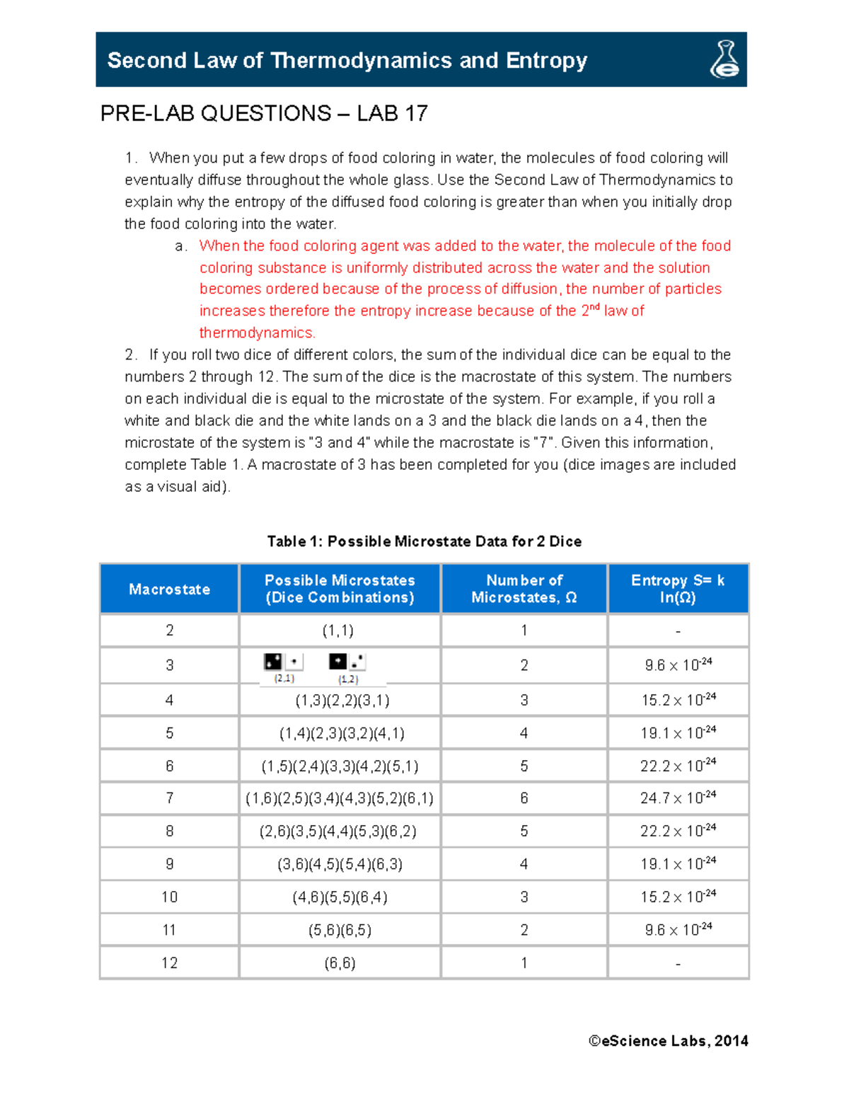 Lab 17 Escience lab assignments. Each have detailed answers along