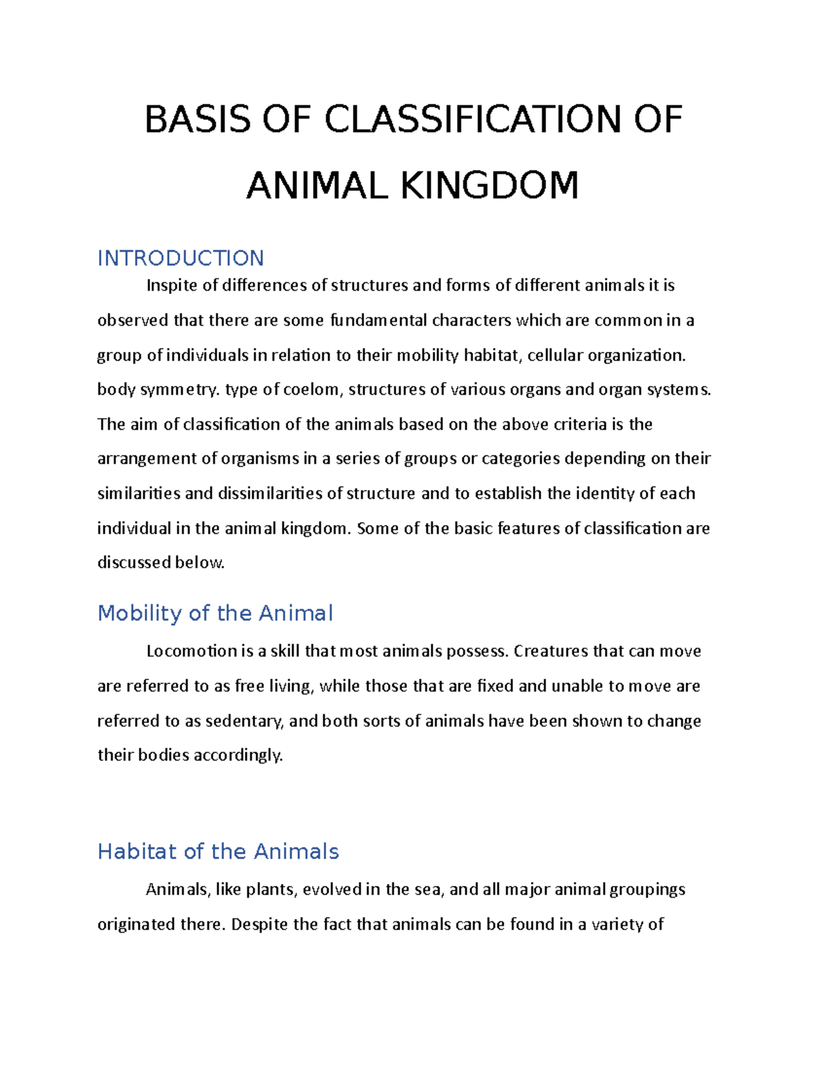 basis-of-classification-of-animal-kingdom-basis-of-classification-of