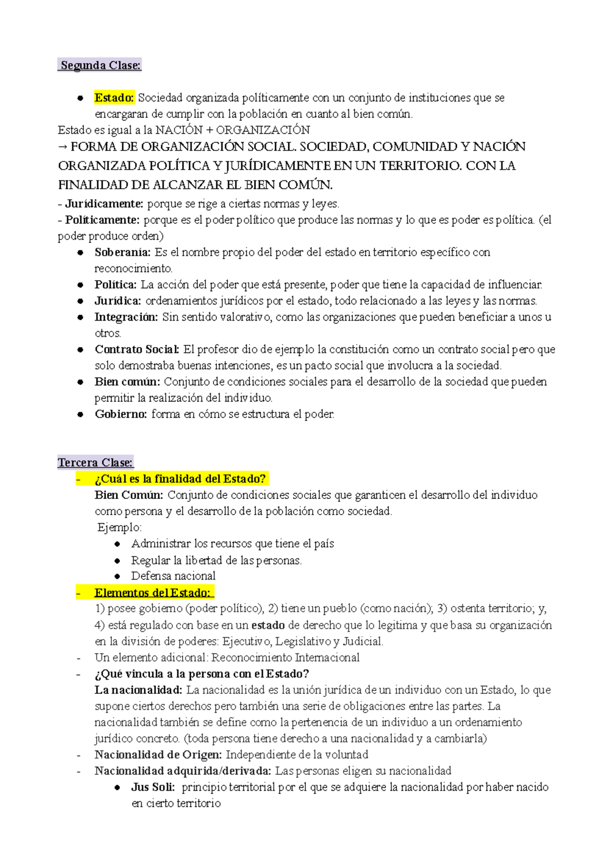 Resumen Sistemas Políticos - Segunda Clase: Estado: Sociedad Organizada ...