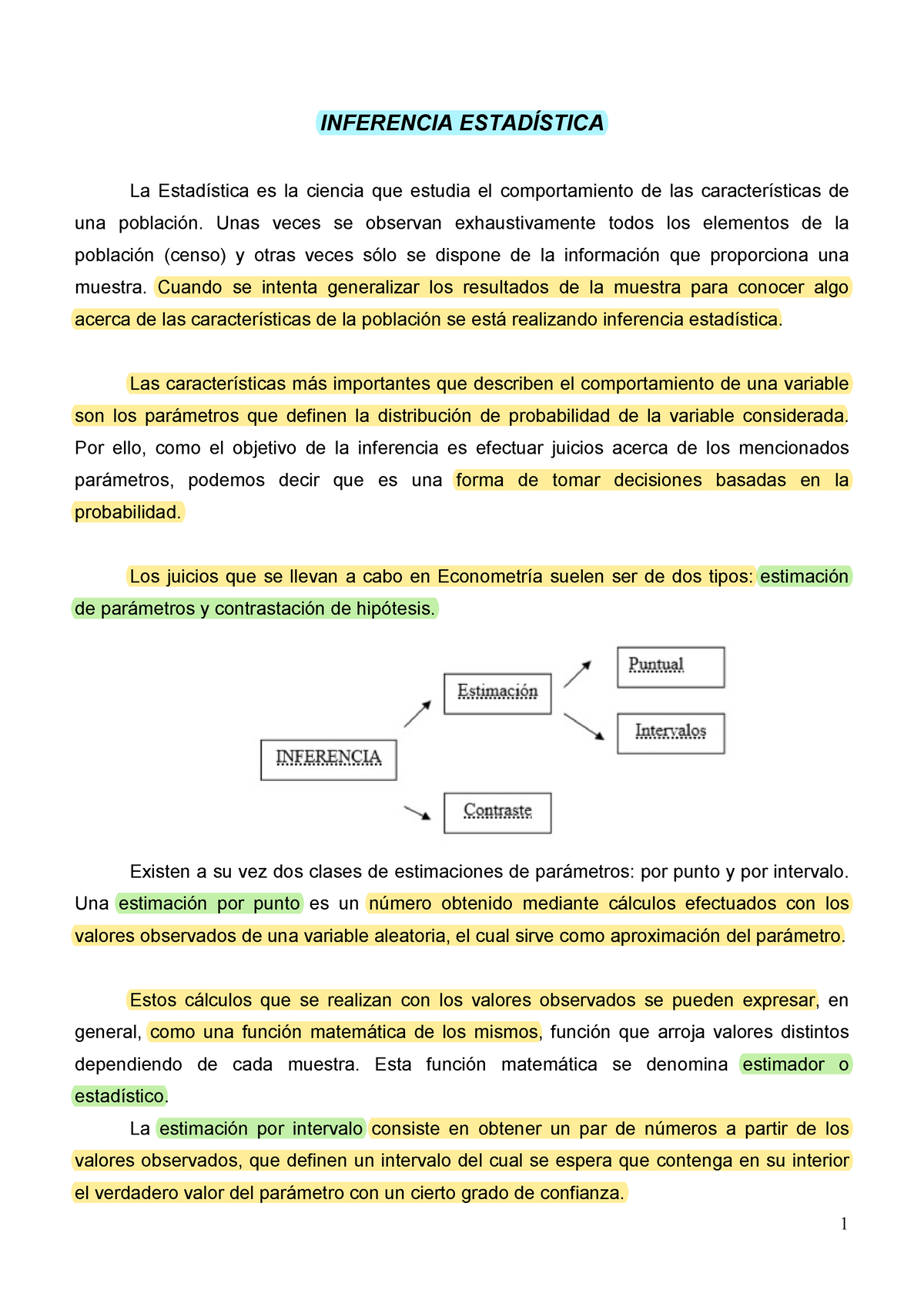 Contrastes Hipotesis Inferencia EstadÍstica La Estadística Es La