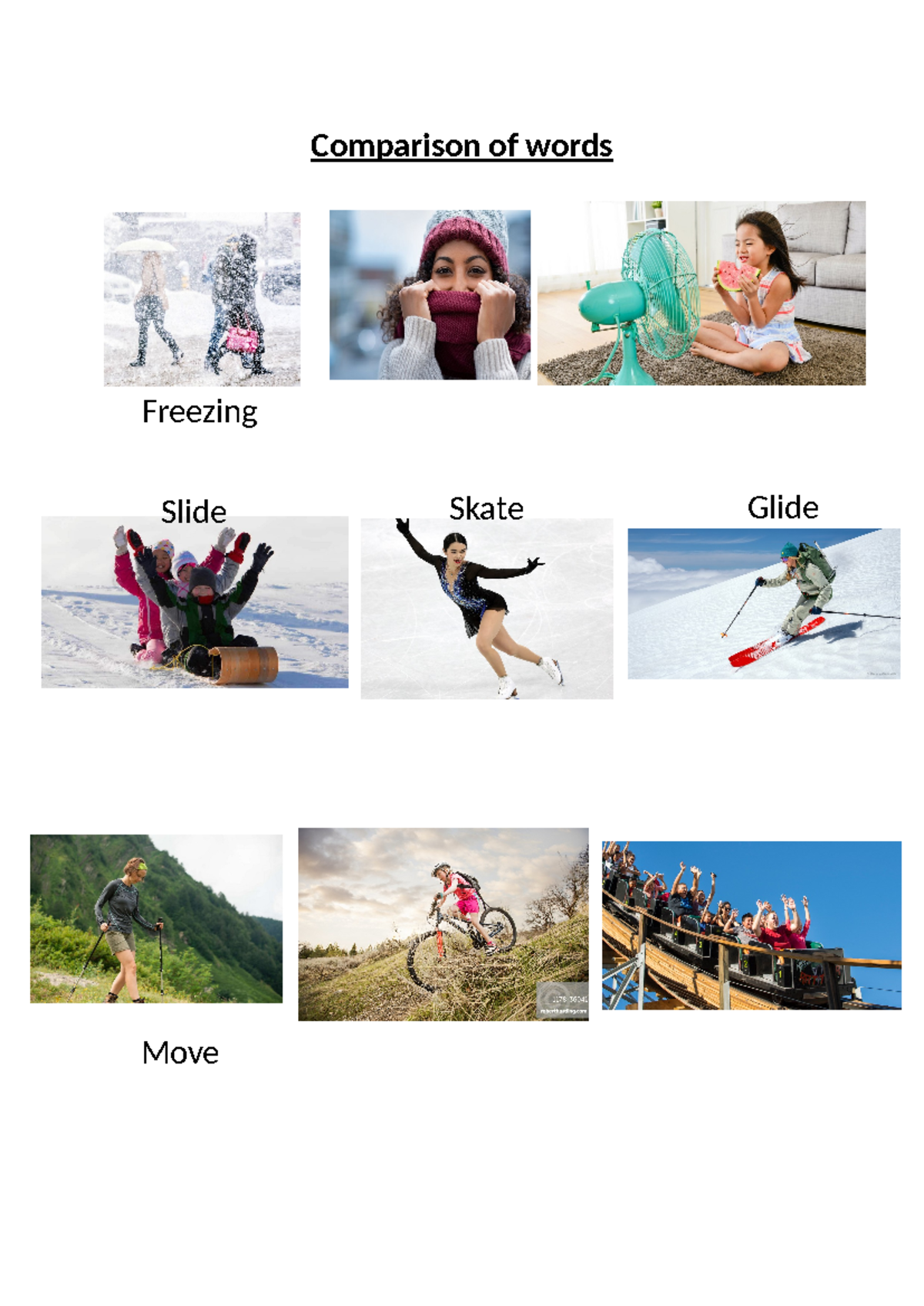 Comparison of words - English Exercise for P.1 - Advanced Chinese ...