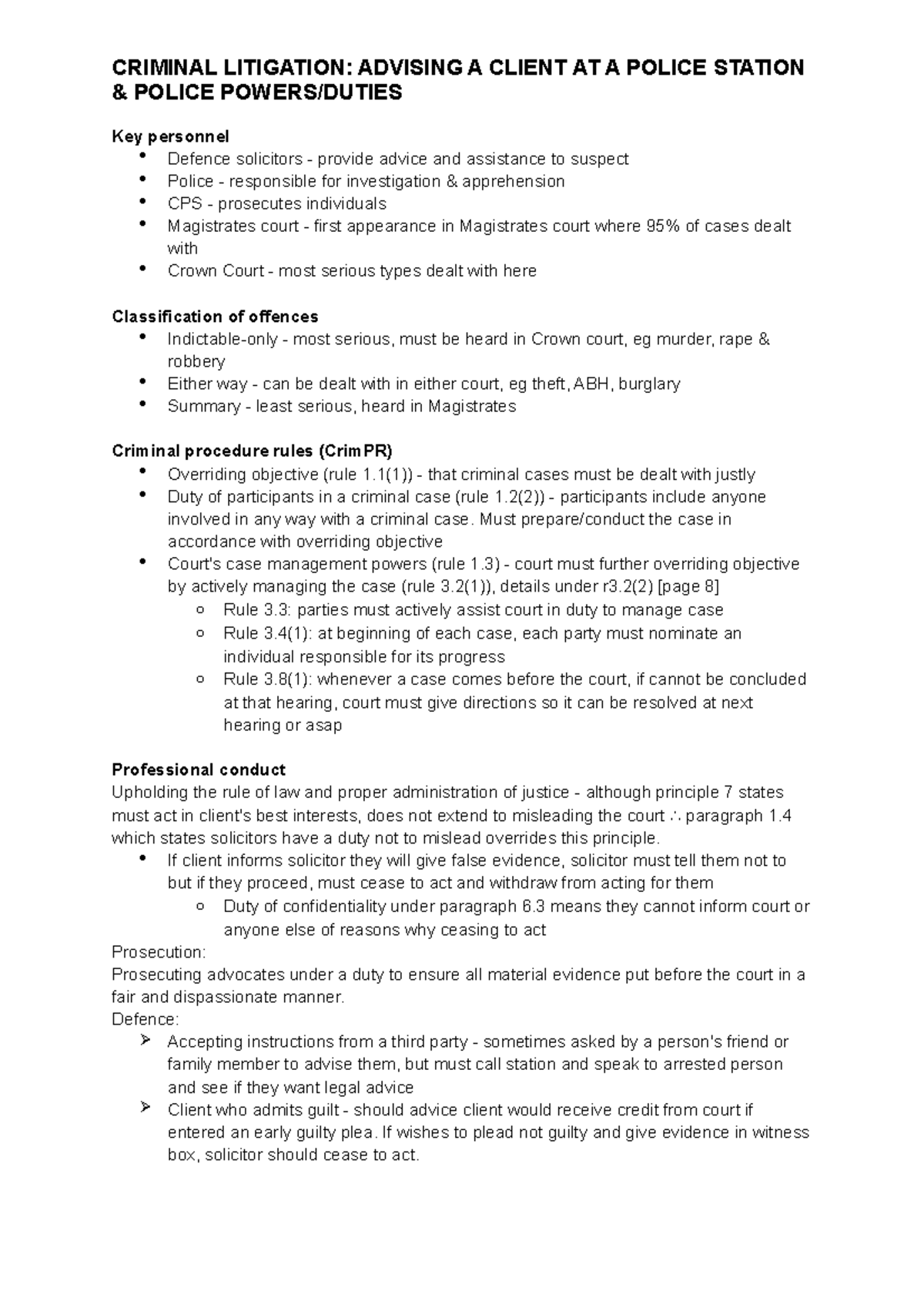 WS 13 Dispute Res - Criminal Litigation - Police Stations - & POLICE ...