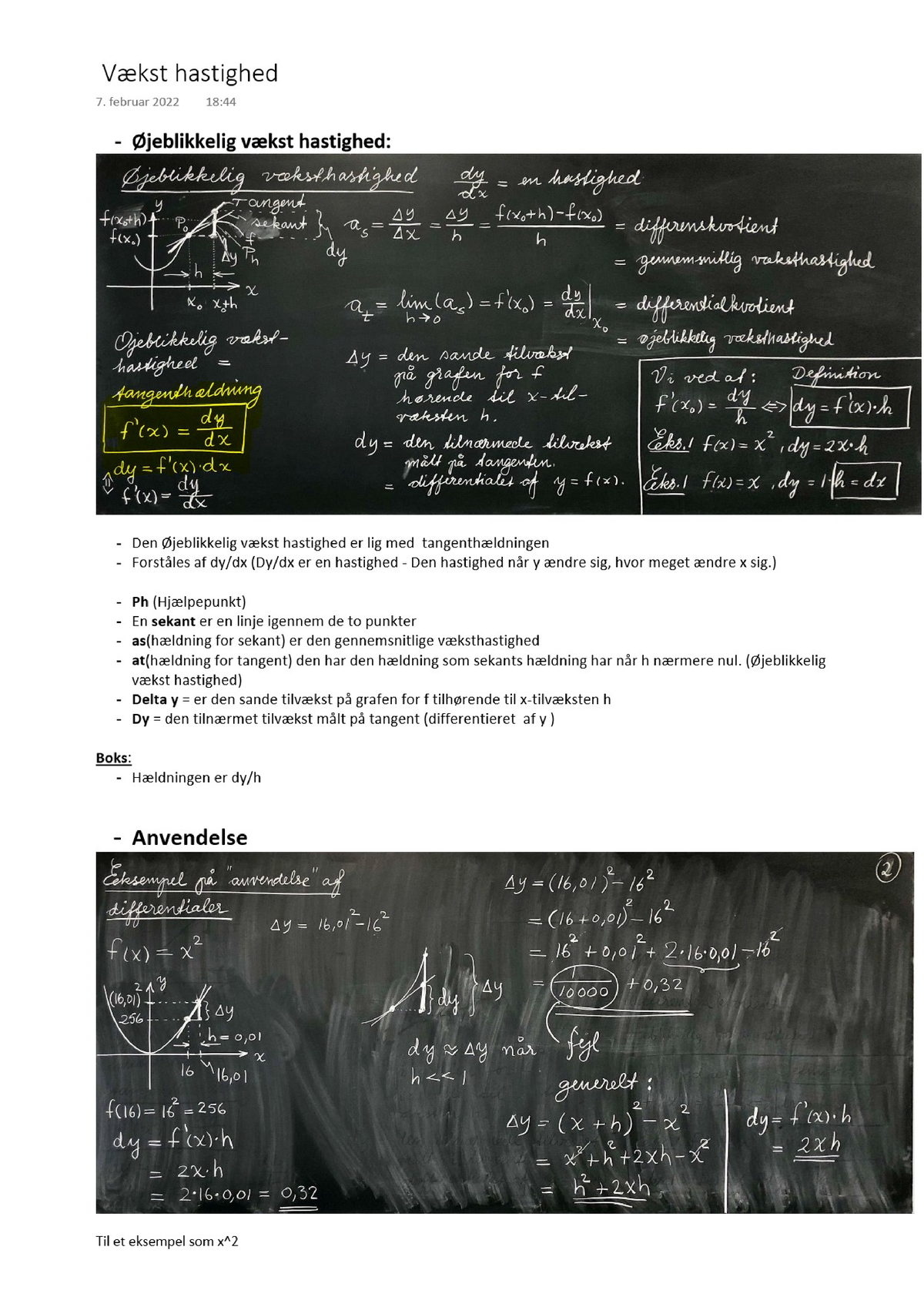 Vækst Hastighed - Mathematical Modelling - DĂŶ ŬĂŶ ůĂǀĞ Ğƚ ƚŝůŶčƌŵĞůƐĞ ...