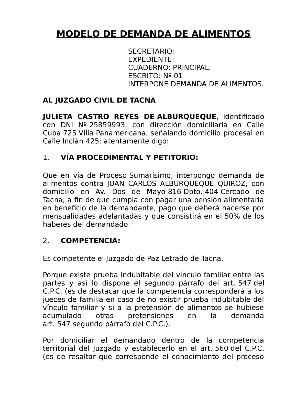 Modelo DE Demanda DE Alimentos MODELO DE DEMANDA DE ALIMENTOS