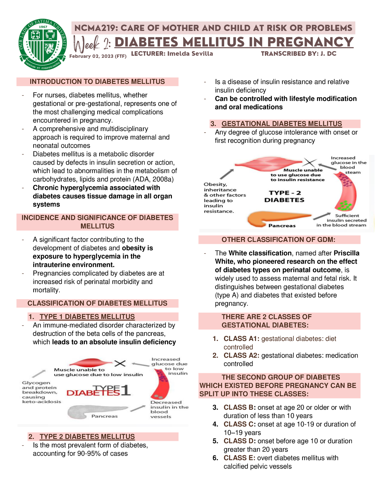 Gestational Diabetes Mellitus - INTRODUCTION TO DIABETES MELLITUS For ...