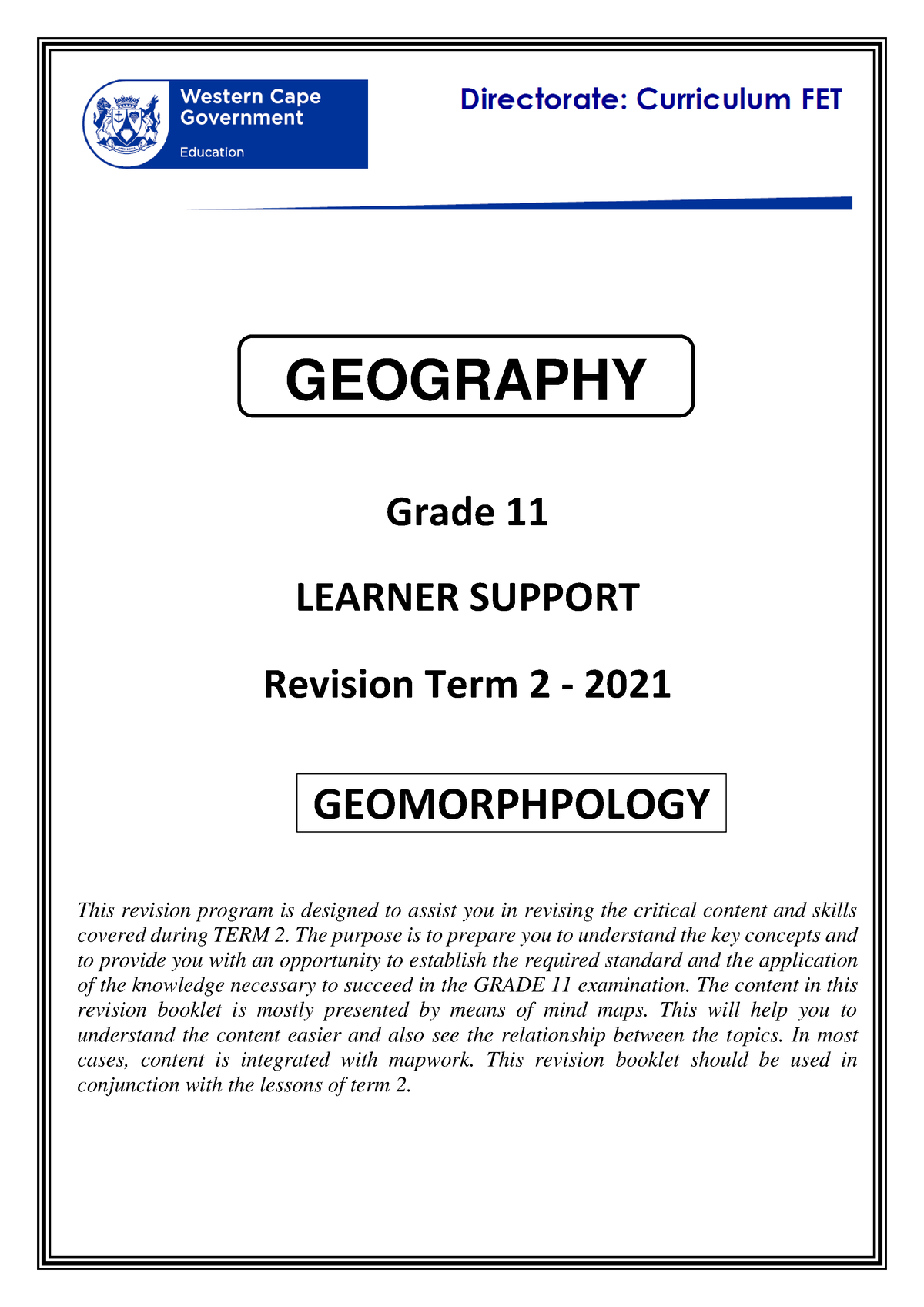 grade 11 geography assignment term 2