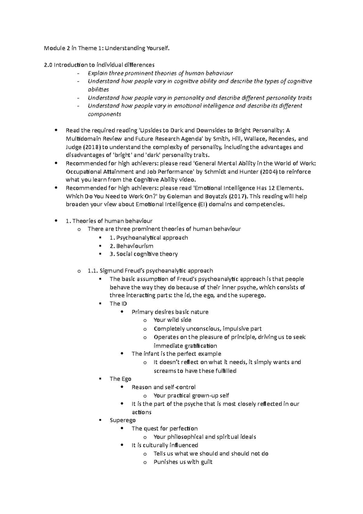 Module 2 buss2k - Module 2 in Theme 1: Understanding Yourself. 2 ...