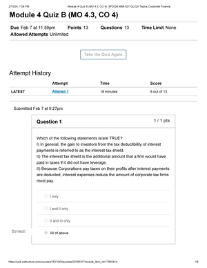 Module 3 Quiz B - Quiz Questions - Module 3 Quiz B (MO 3.2-3, CO 3) Due ...