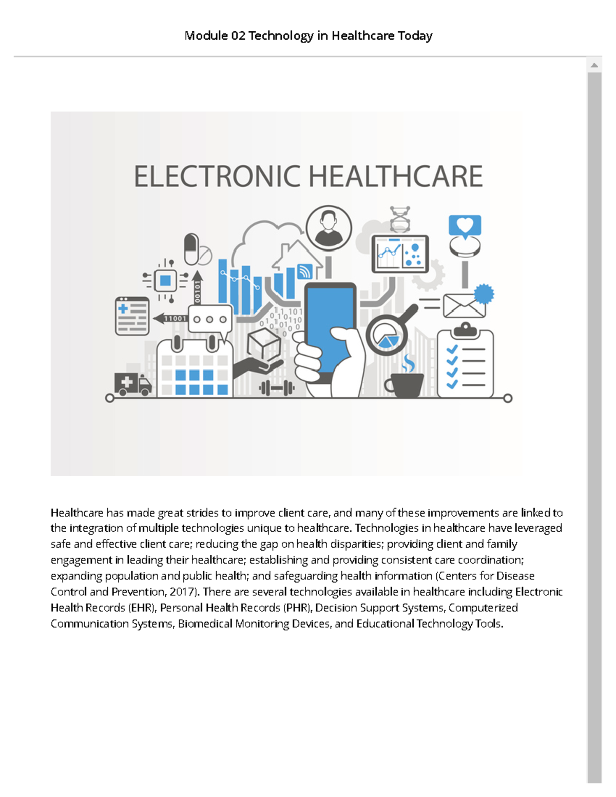 Tech in Healthcare Today - Module 02 Technology in Healthcare Today ...
