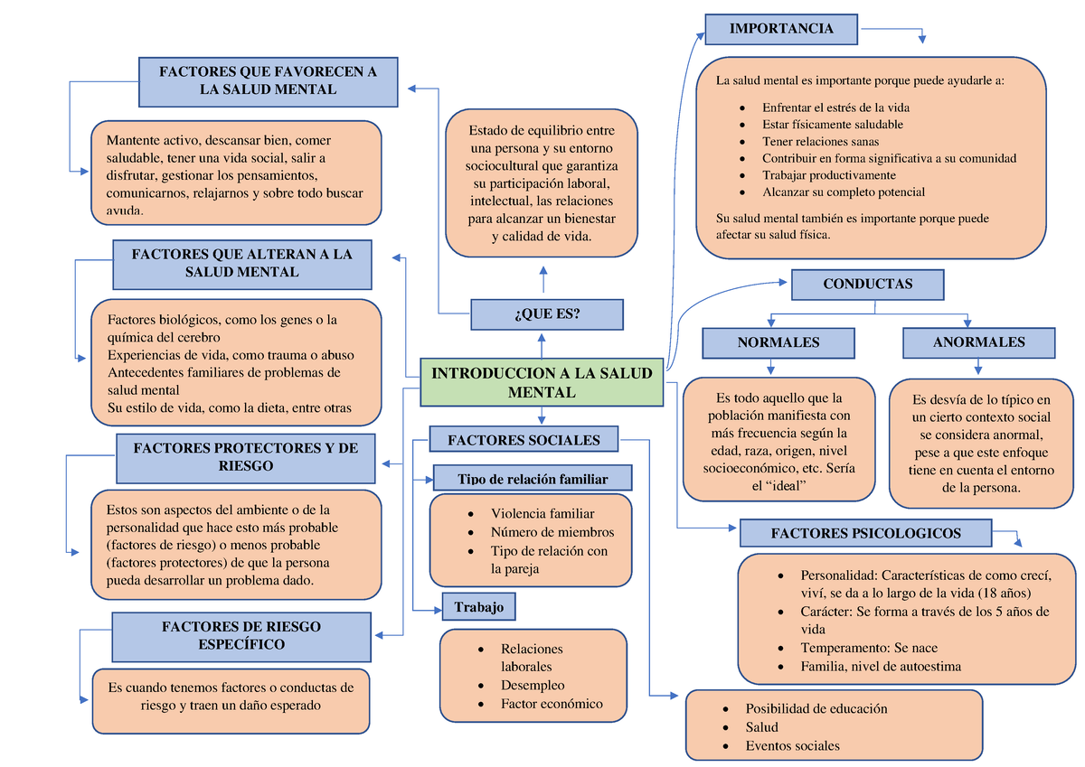 Mapa Salud Mental Introduccion A La Salud Mental Estado De Equilibrio Entre Una Persona Y Su 