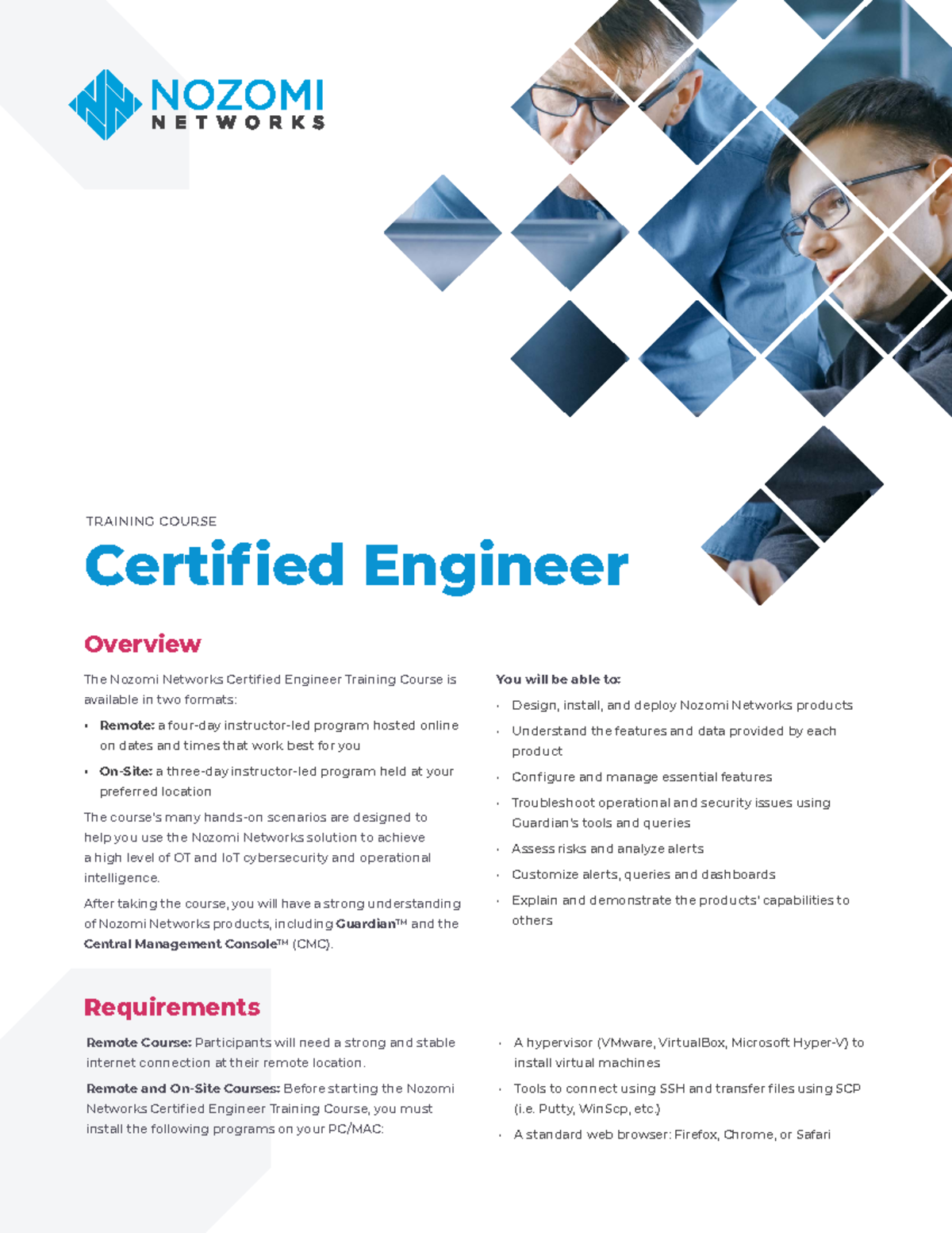 Nozomi Networks Certified Engineer Training Data Sheet - Certified ...