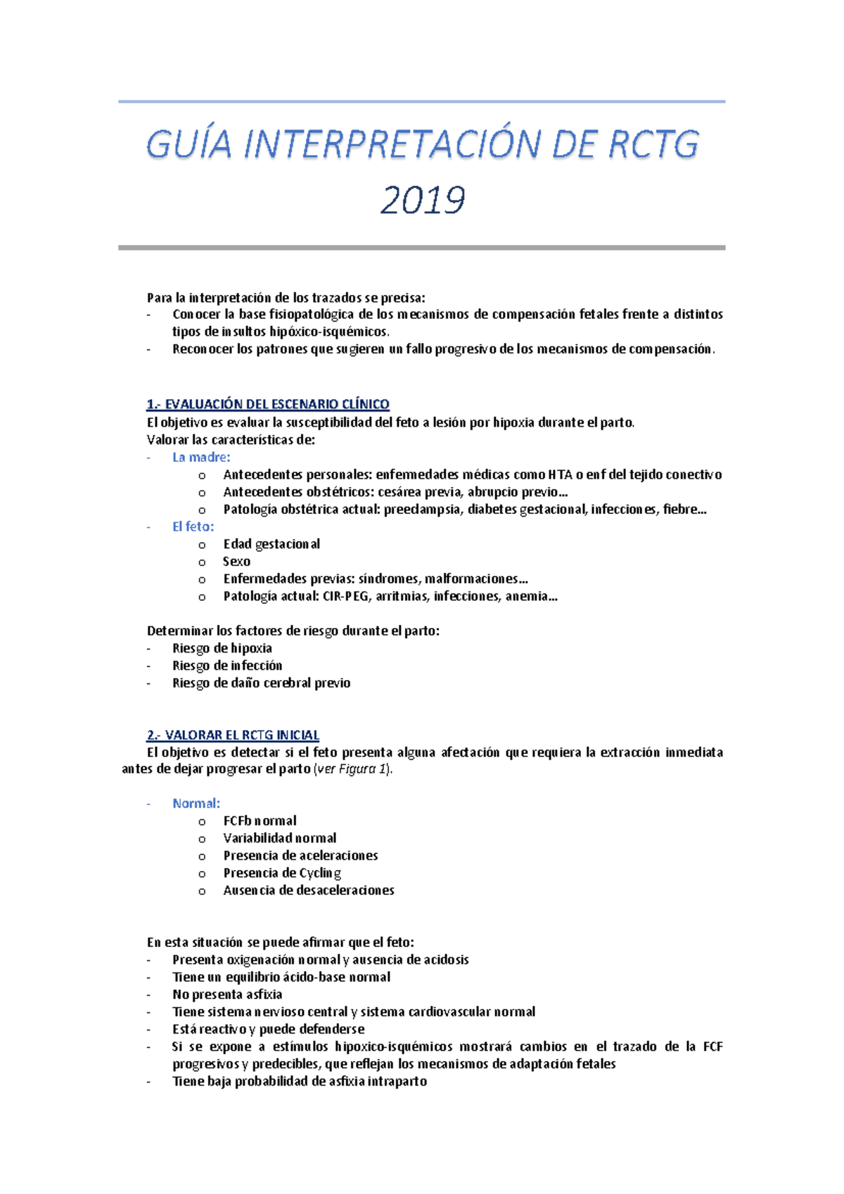 GUÍA Interpretación DE RCTG - GUÍA INTERPRETACIÓN DE RCTG 2019 Para la ...