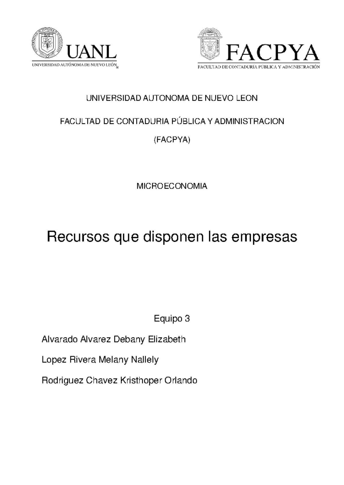 EV4 EQ3 Micro - evidencia 4 - UNIVERSIDAD AUTONOMA DE NUEVO LEON ...