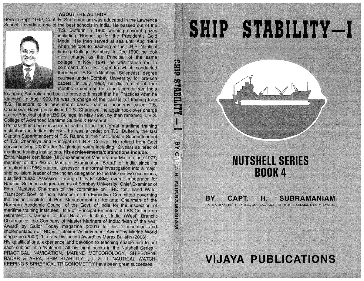 Ship Stability Vijaya Publication - .. SHIP STABILITY I NUTSHELL SERIES