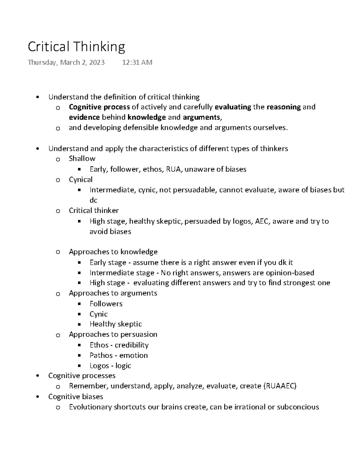 critical thinking pdf notes