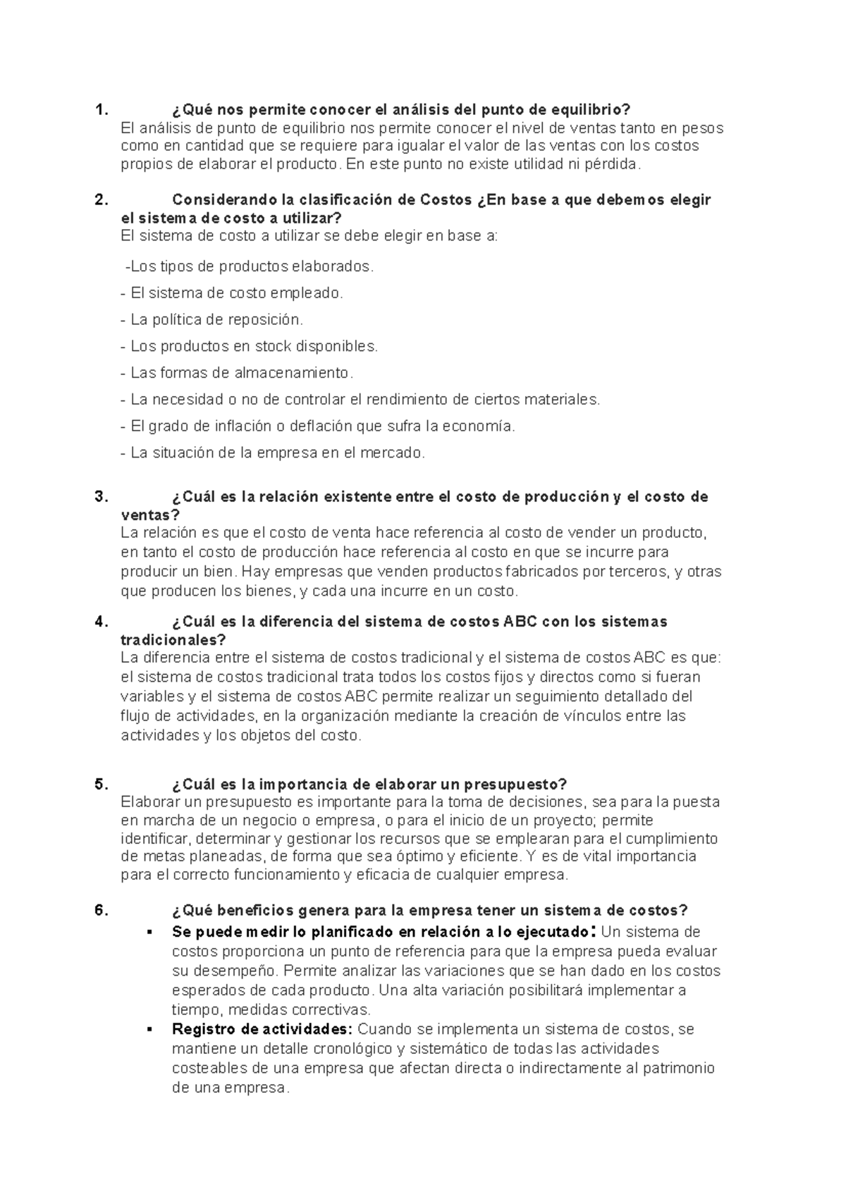 Foro Tematico Del Curso Fr1 Costos Y Presupuestos 1 Que Nos Permite Conocer El Analisis Del Studocu