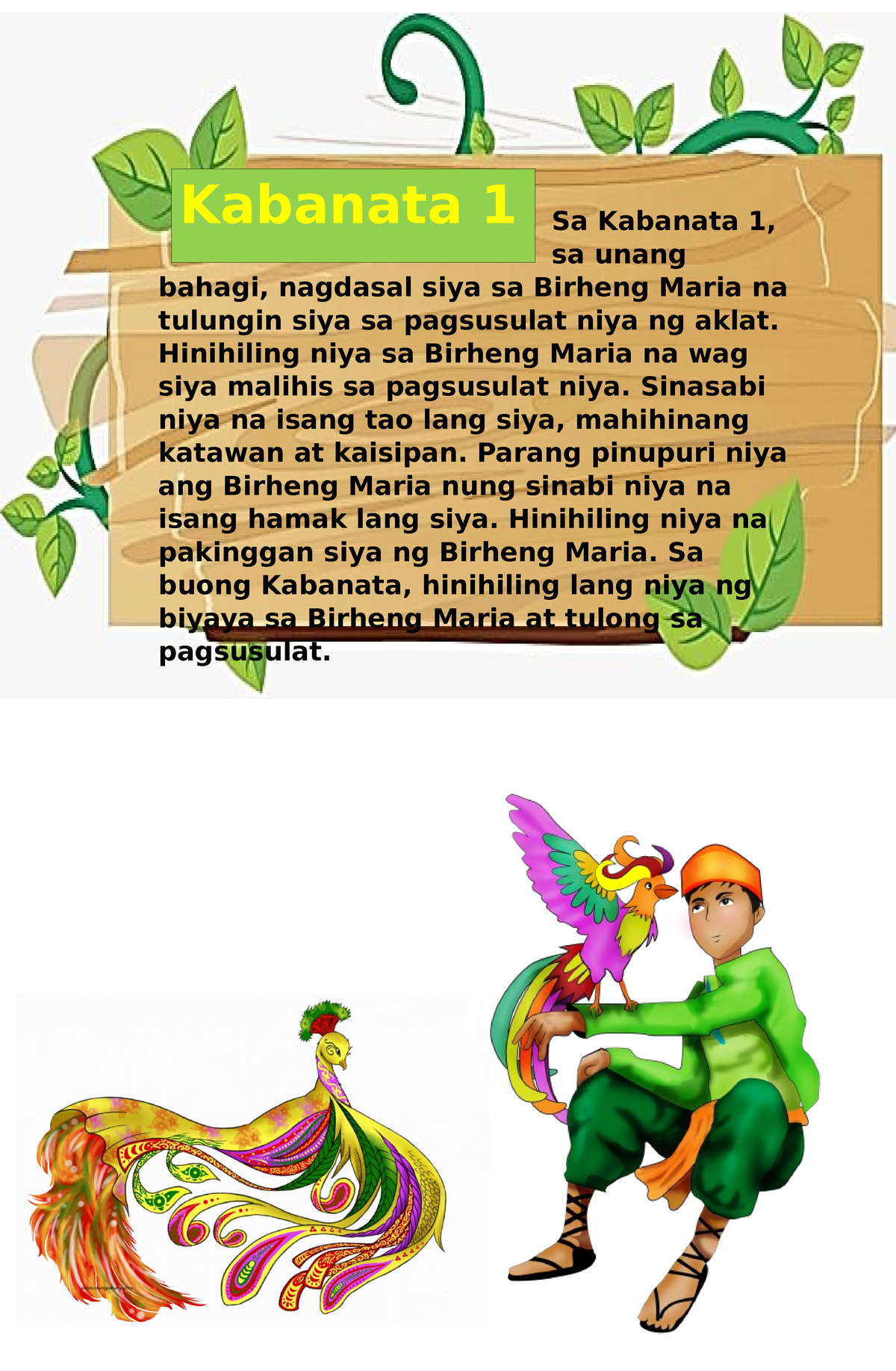 Ibong Adarna Kabanata 1 11 Sa Kabanata 1 Sa Unang Bahagi Nagdasal Siya Sa Birheng Maria 1582