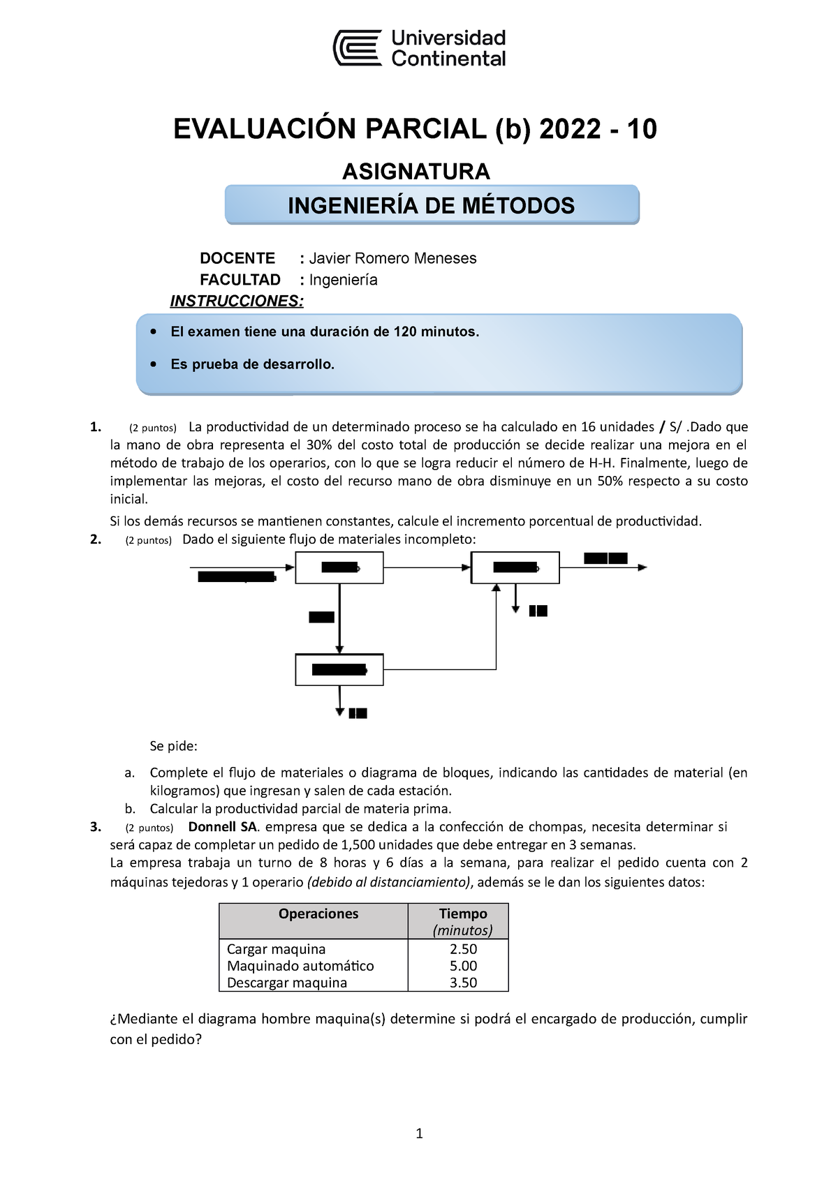 Evaluación Parcial Tipo B 202210 - EVALUACIÓN PARCIAL (b) 2022 - 10 ...