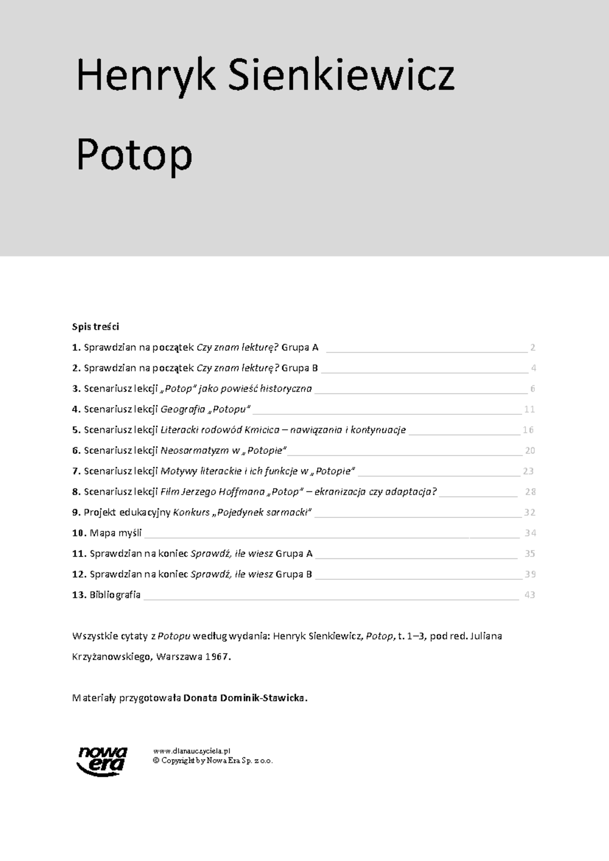 Potop Sprawdzian Z Treści Chomikuj www.studocu.com